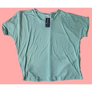Misifi Teal Blue Short Sleeve Top Shirt Womens Size XXL NEW